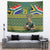 Custom South Africa Rugby Bokke Mascot Tapestry With Flag Style - Wonder Print Shop