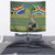 Custom South Africa Rugby Bokke Mascot Tapestry With Flag Style - Wonder Print Shop