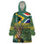 Custom South Africa Rugby Bokke Mascot Wearable Blanket Hoodie With Flag Style - Wonder Print Shop