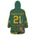 Custom South Africa Rugby Bokke Mascot Wearable Blanket Hoodie With Flag Style - Wonder Print Shop