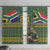 Custom South Africa Rugby Bokke Mascot Window Curtain With Flag Style - Wonder Print Shop