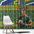 Custom South Africa Rugby Bokke Mascot Window Curtain With Flag Style - Wonder Print Shop