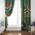 Custom South Africa Rugby Bokke Mascot Window Curtain With Flag Style - Wonder Print Shop