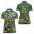 Custom South Africa Rugby Bokke Mascot Women Polo Shirt With Flag Style - Wonder Print Shop