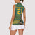 Custom South Africa Rugby Bokke Mascot Women Sleeveless Polo Shirt With Flag Style - Wonder Print Shop