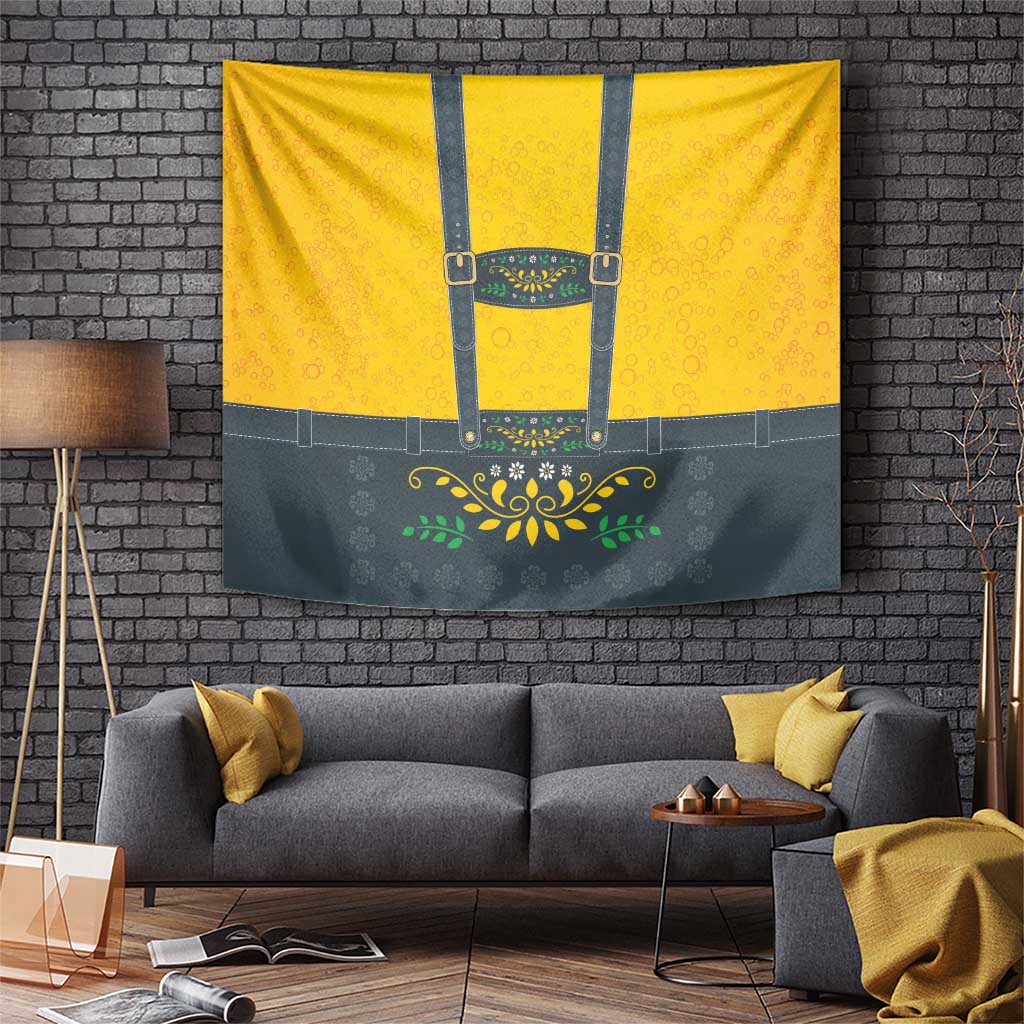 Lederhosen Oktoberfest Tapestry Bavarian Beer Time - Wonder Print Shop