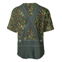 Lederhosen Oktoberfest Baseball Jersey Hops And Malt Pattern - Wonder Print Shop