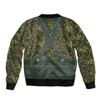 Lederhosen Oktoberfest Bomber Jacket Hops And Malt Pattern - Wonder Print Shop