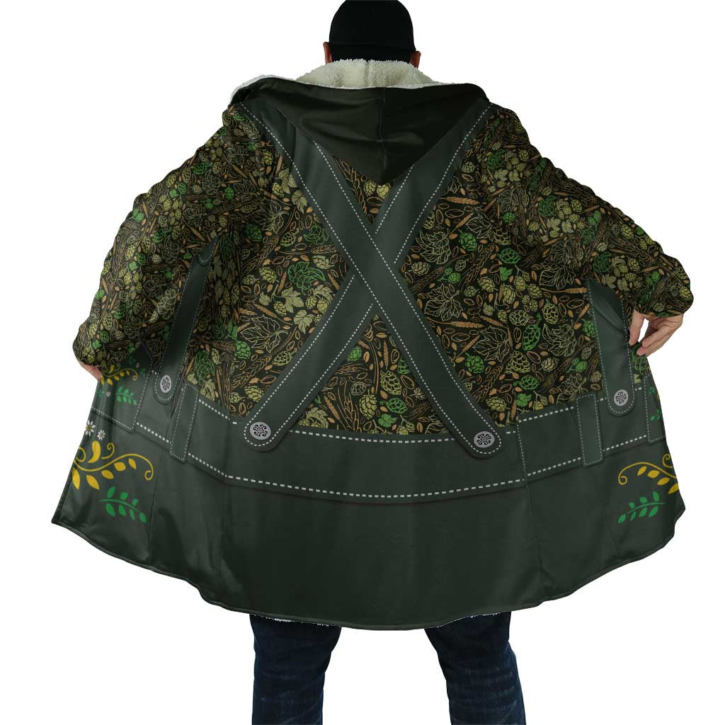 Lederhosen Oktoberfest Cloak Hops And Malt Pattern - Wonder Print Shop
