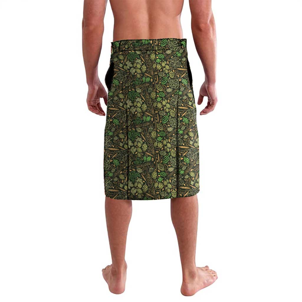 Lederhosen Oktoberfest Lavalava Hops And Malt Pattern - Wonder Print Shop