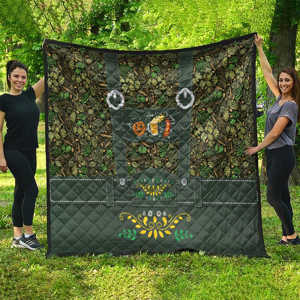 Lederhosen Oktoberfest Quilt Hops And Malt Pattern - Wonder Print Shop