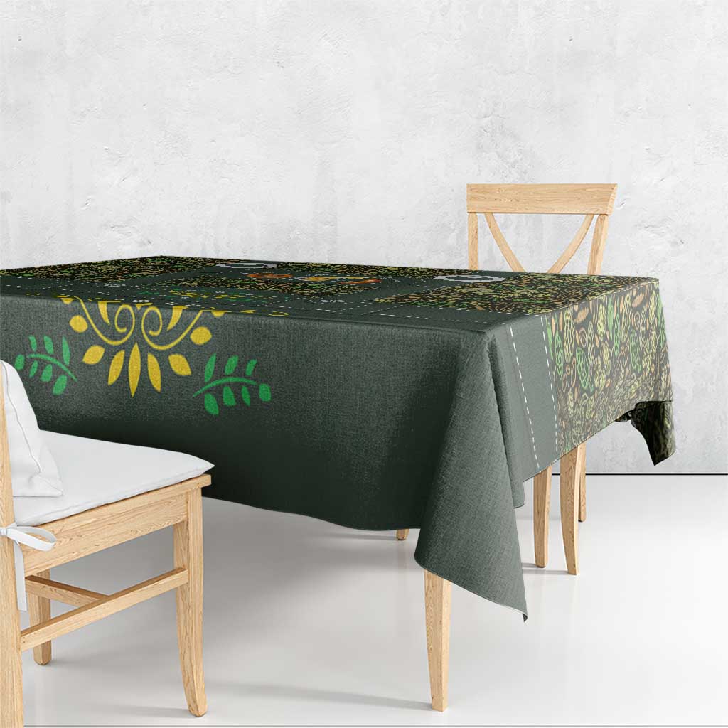 Lederhosen Oktoberfest Tablecloth Hops And Malt Pattern - Wonder Print Shop