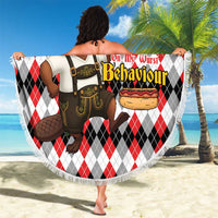 Oktoberfest Beaver Beach Blanket On My Wurst Behaviour - Wonder Print Shop
