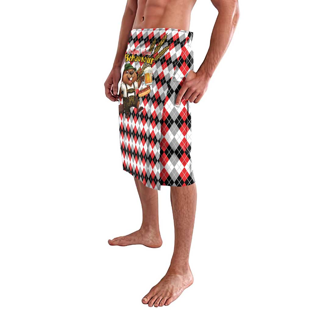 Oktoberfest Beaver Lavalava On My Wurst Behaviour - Wonder Print Shop