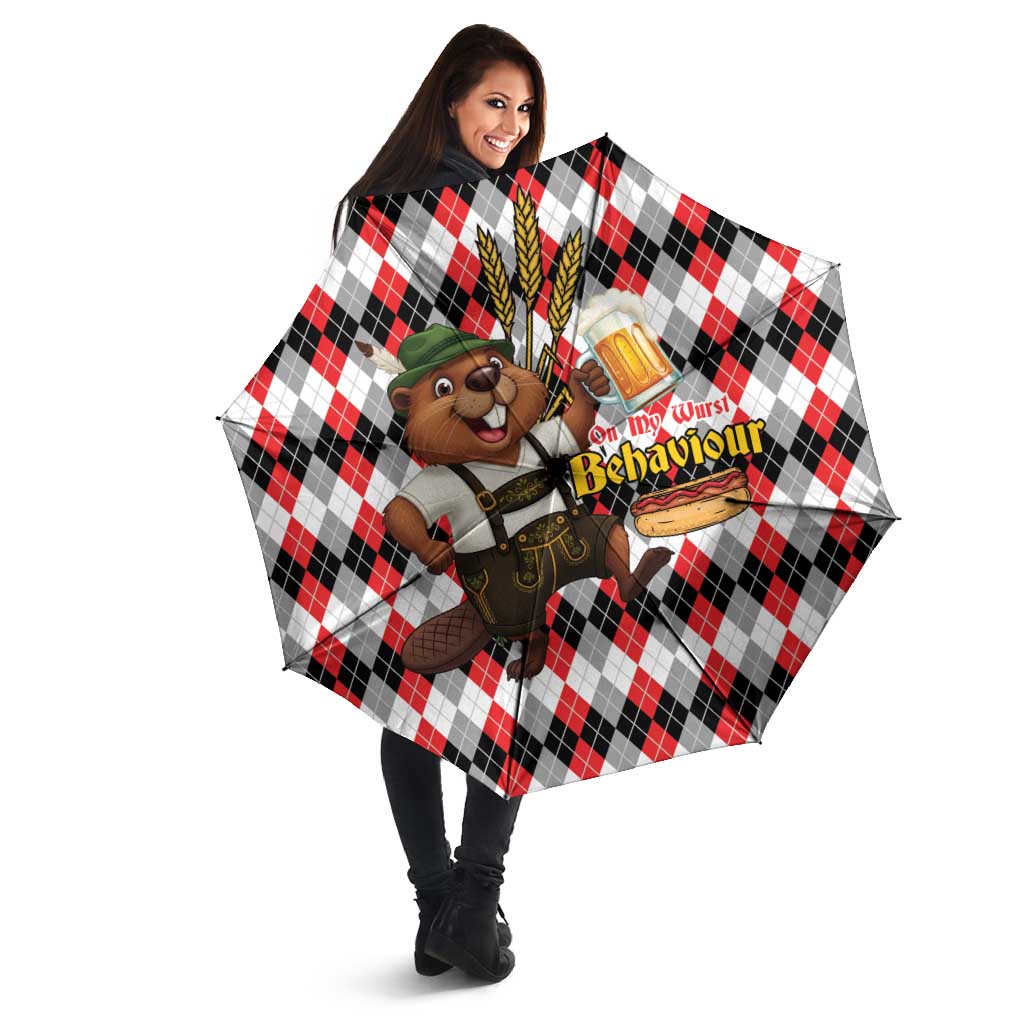 Oktoberfest Beaver Umbrella On My Wurst Behaviour - Wonder Print Shop