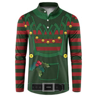 Christmas Elf Costume Button Sweatshirt Santa’s Little Helper Outfit - Wonder Print Shop