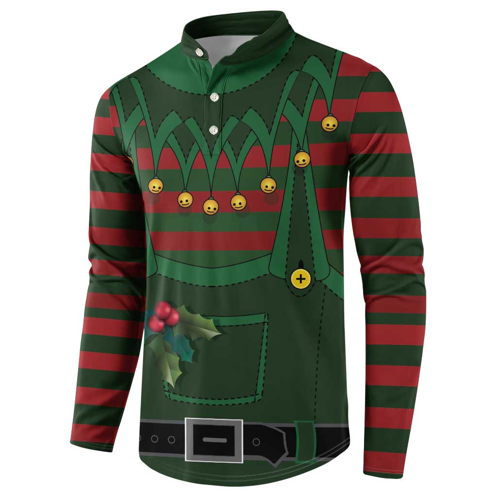 Christmas Elf Costume Button Sweatshirt Santa’s Little Helper Outfit - Wonder Print Shop