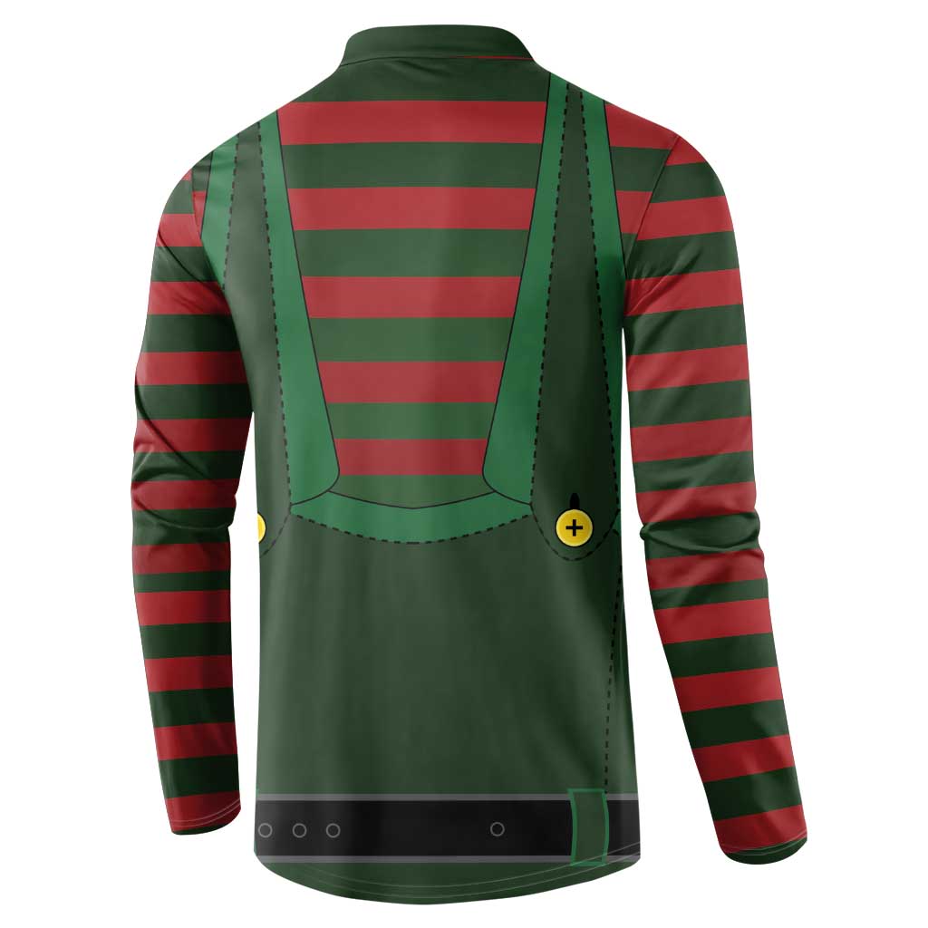 Christmas Elf Costume Button Sweatshirt Santa’s Little Helper Outfit - Wonder Print Shop