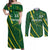 Pakistan Cricket Custom Couples Matching Off Shoulder Maxi Dress and Long Sleeve Button Shirt Shaheen Falcon Go Champions LT9 - Wonder Print Shop