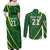 Pakistan Cricket Custom Couples Matching Off Shoulder Maxi Dress and Long Sleeve Button Shirt Shaheen Falcon Go Champions LT9 - Wonder Print Shop