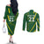 Pakistan Cricket Custom Couples Matching Off The Shoulder Long Sleeve Dress and Long Sleeve Button Shirt Shaheen Falcon Go Champions