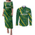 Pakistan Cricket Custom Couples Matching Puletasi and Long Sleeve Button Shirt Shaheen Falcon Go Champions LT9 - Wonder Print Shop