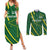 Pakistan Cricket Custom Couples Matching Summer Maxi Dress and Long Sleeve Button Shirt Shaheen Falcon Go Champions LT9 - Wonder Print Shop