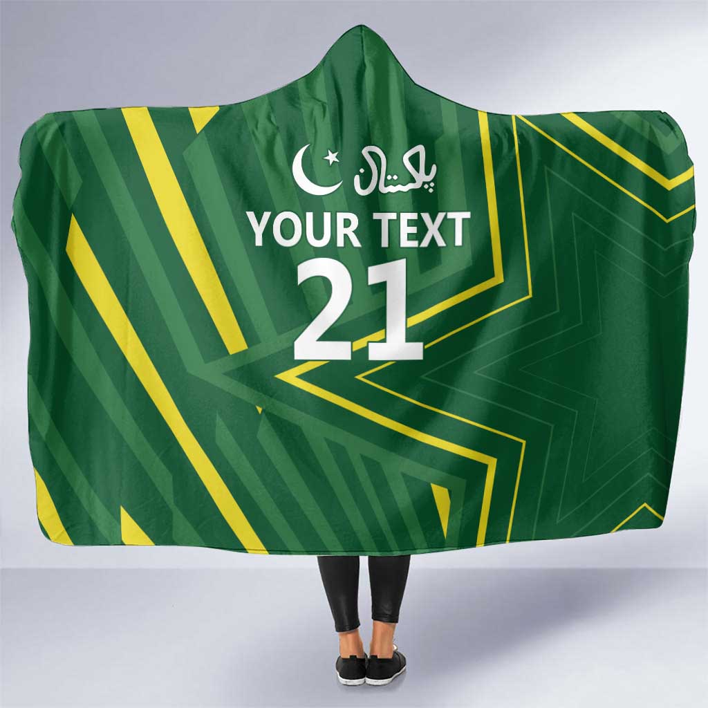 Pakistan Cricket Custom Hooded Blanket Shaheen Falcon Go Champions