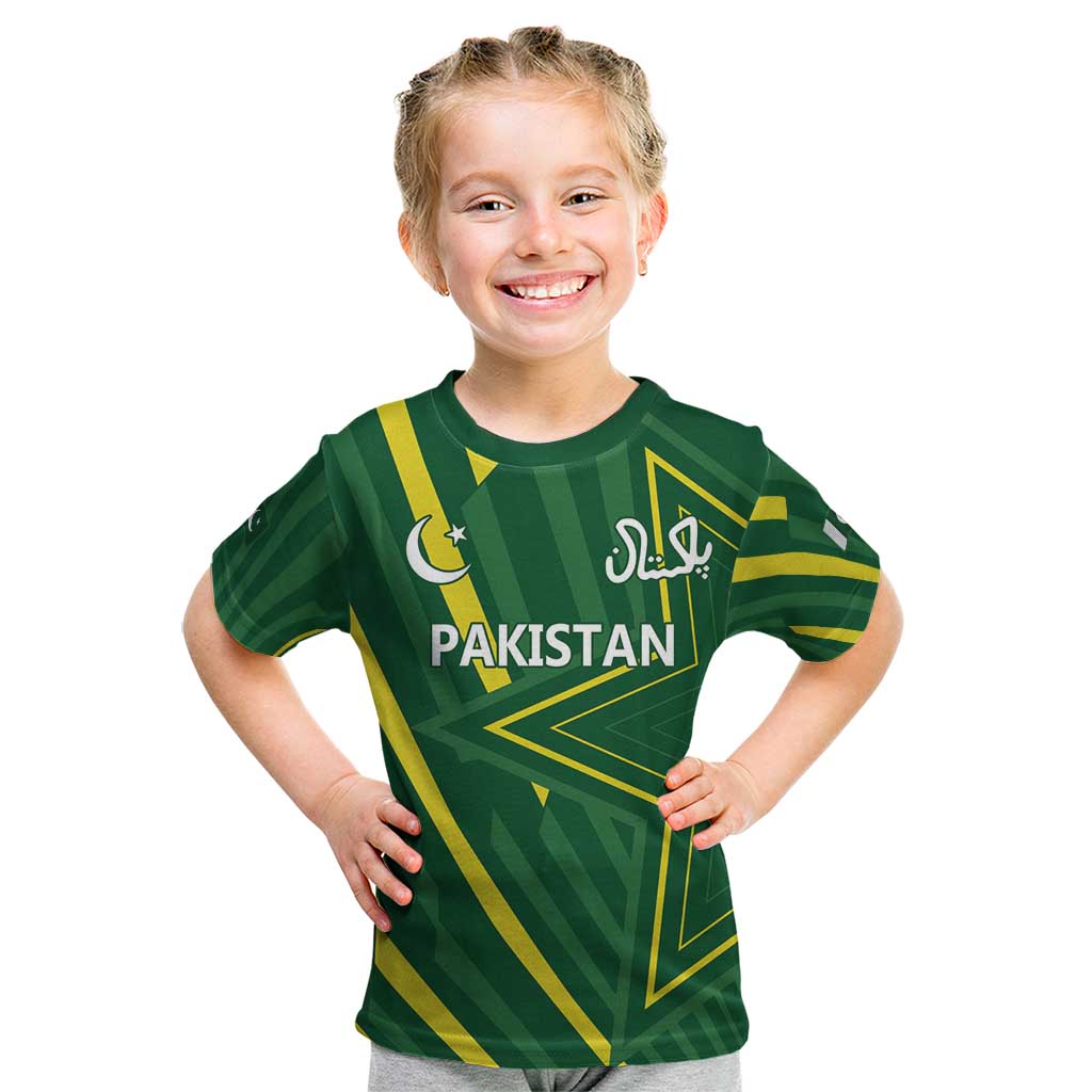 Pakistan Cricket Custom Kid T Shirt Shaheen Falcon Go Champions - Wonder Print Shop