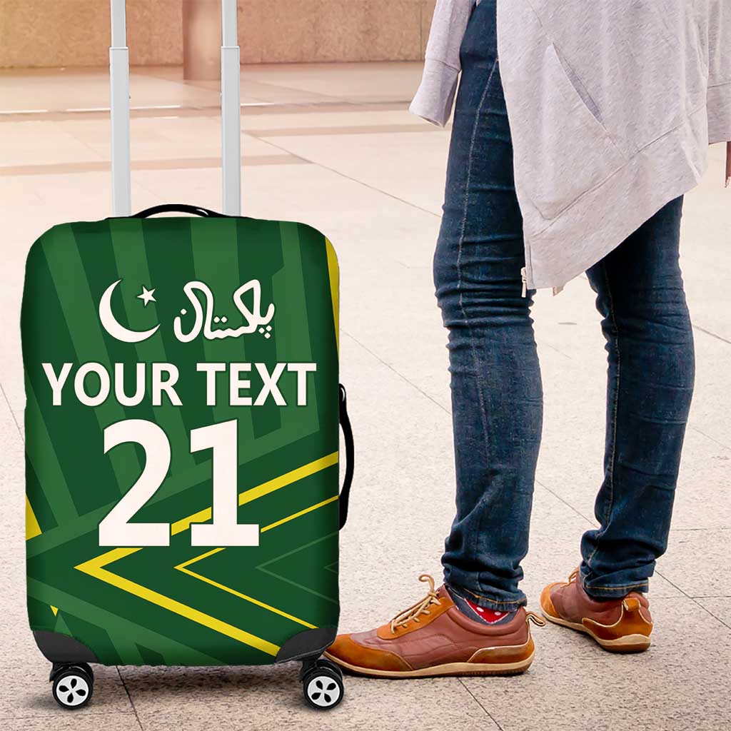 Pakistan Cricket Custom Luggage Cover Shaheen Falcon Go Champions