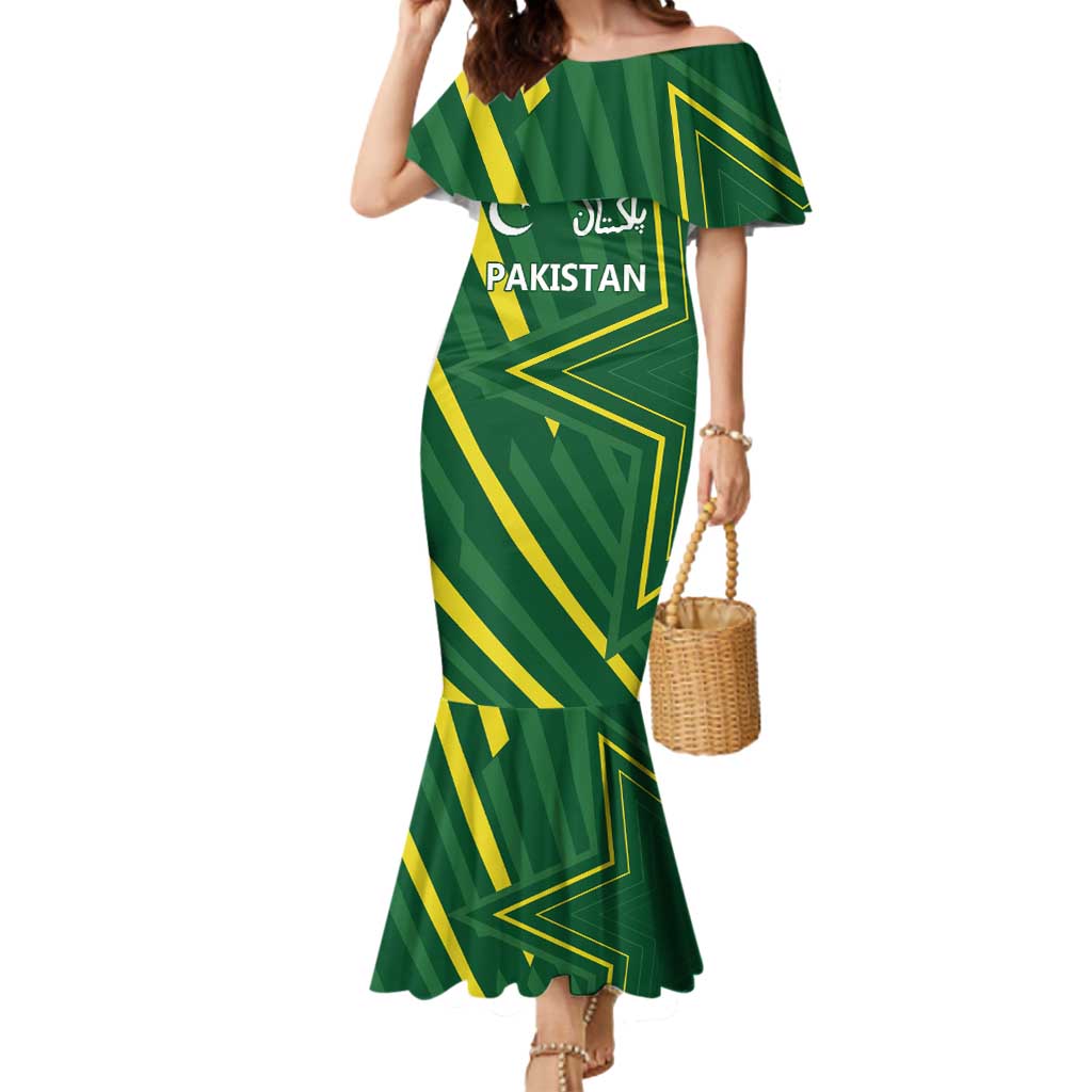 Pakistan Cricket Custom Mermaid Dress Shaheen Falcon Go Champions - Wonder Print Shop