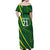 Pakistan Cricket Custom Off Shoulder Maxi Dress Shaheen Falcon Go Champions - Wonder Print Shop