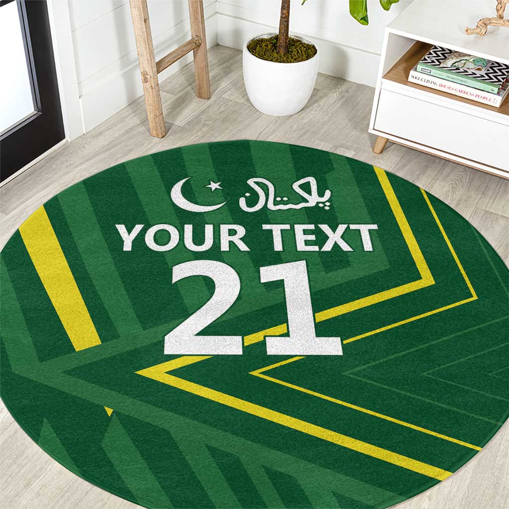 Pakistan Cricket Custom Round Carpet Shaheen Falcon Go Champions