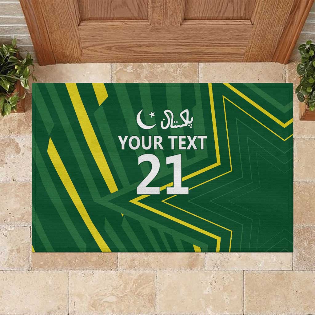 Pakistan Cricket Custom Rubber Doormat Shaheen Falcon Go Champions