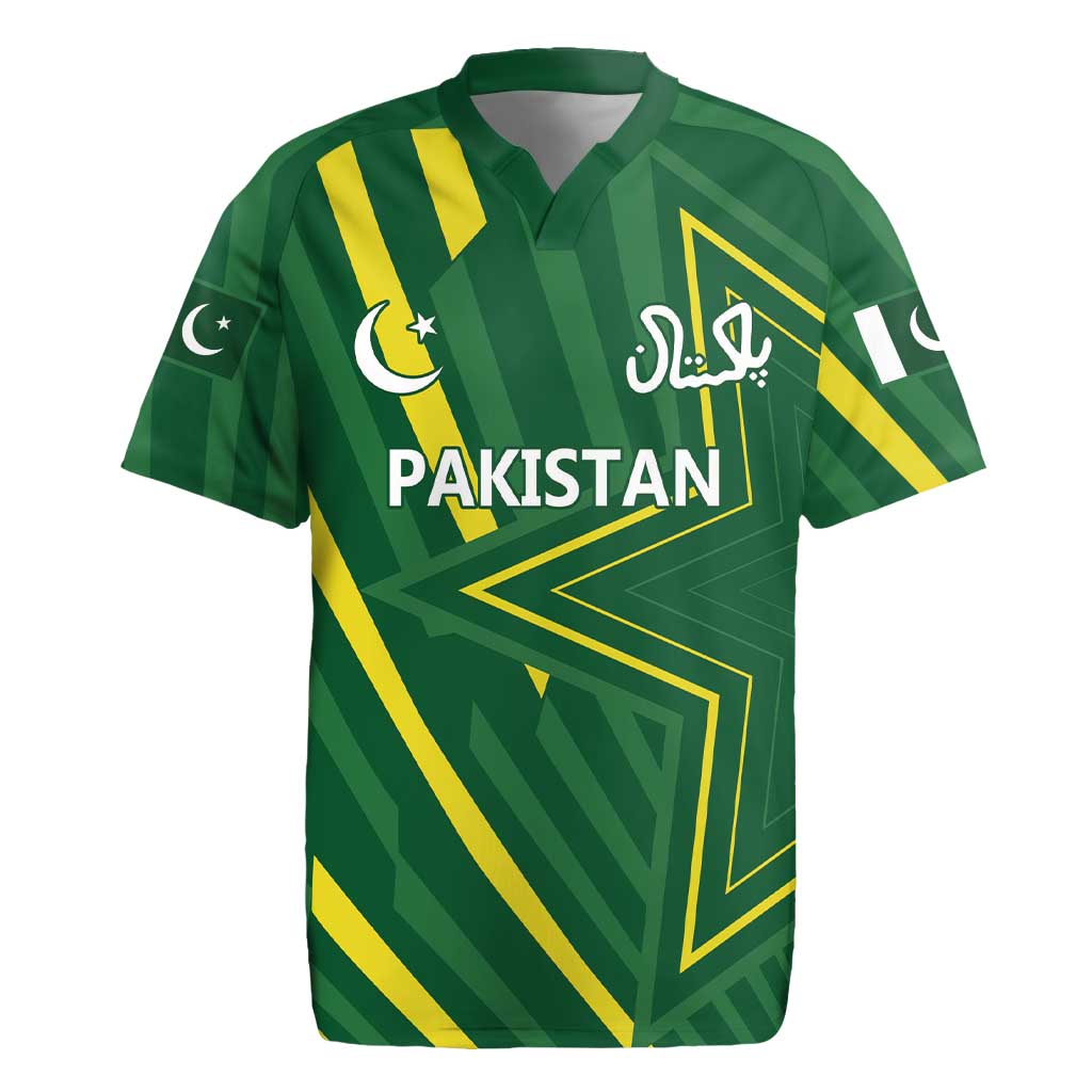 Pakistan Cricket Custom Rugby Jersey Shaheen Falcon Go Champions