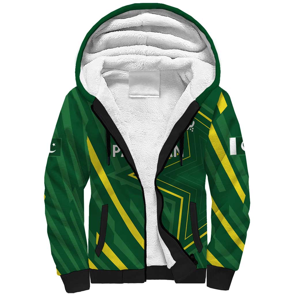 Pakistan Cricket Custom Sherpa Hoodie Shaheen Falcon Go Champions