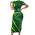 Pakistan Cricket Custom Short Sleeve Bodycon Dress Shaheen Falcon Go Champions - Wonder Print Shop