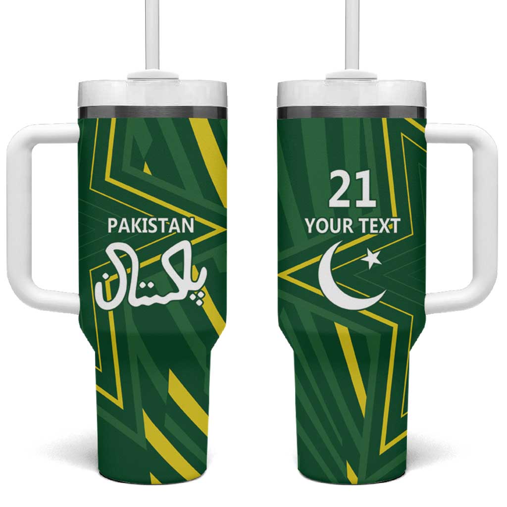 Pakistan Cricket Custom Tumbler With Handle Shaheen Falcon Go Champions