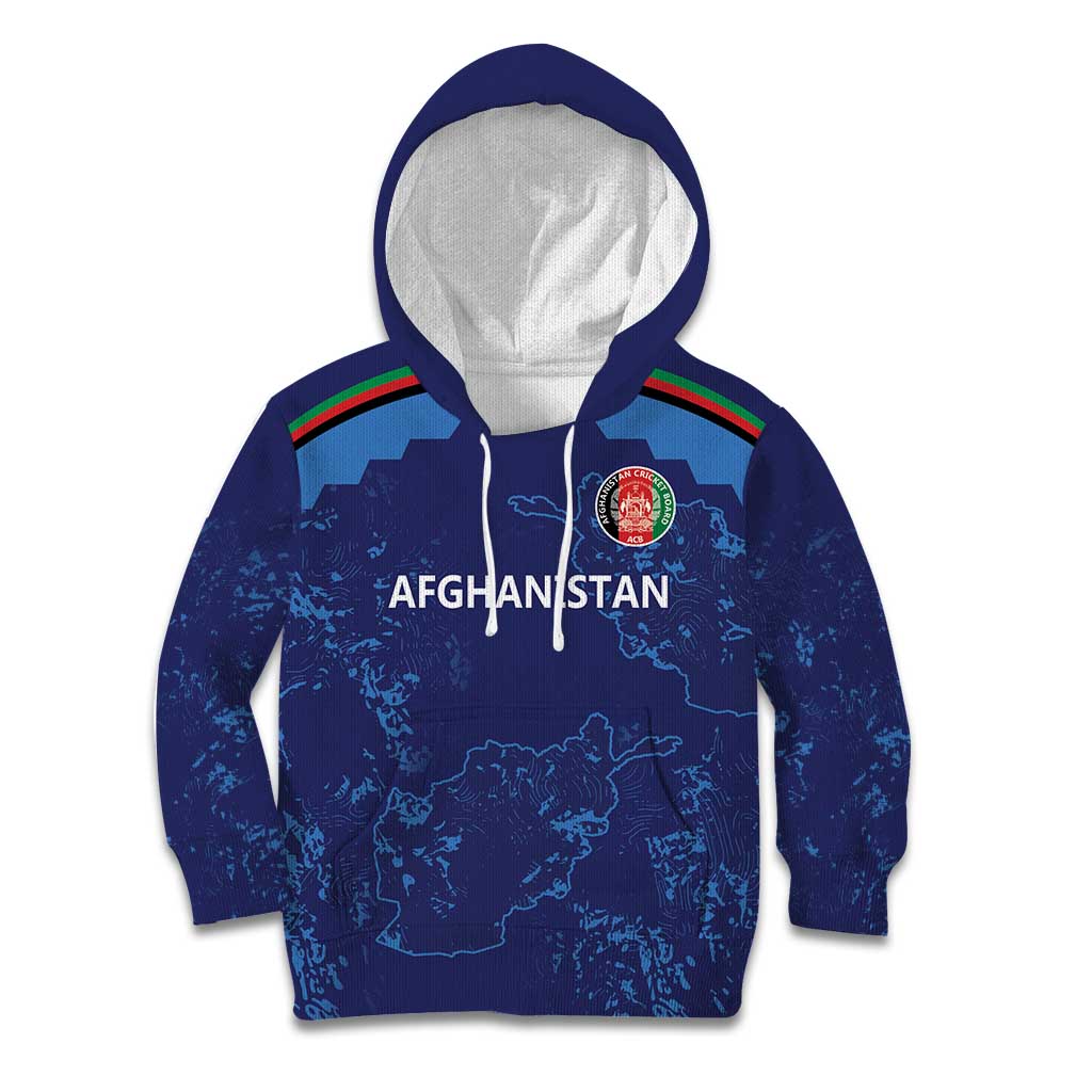 Afghan Atalans Cricket Custom Kid Hoodie Afghanistan Map with Sporty Style - Wonder Print Shop