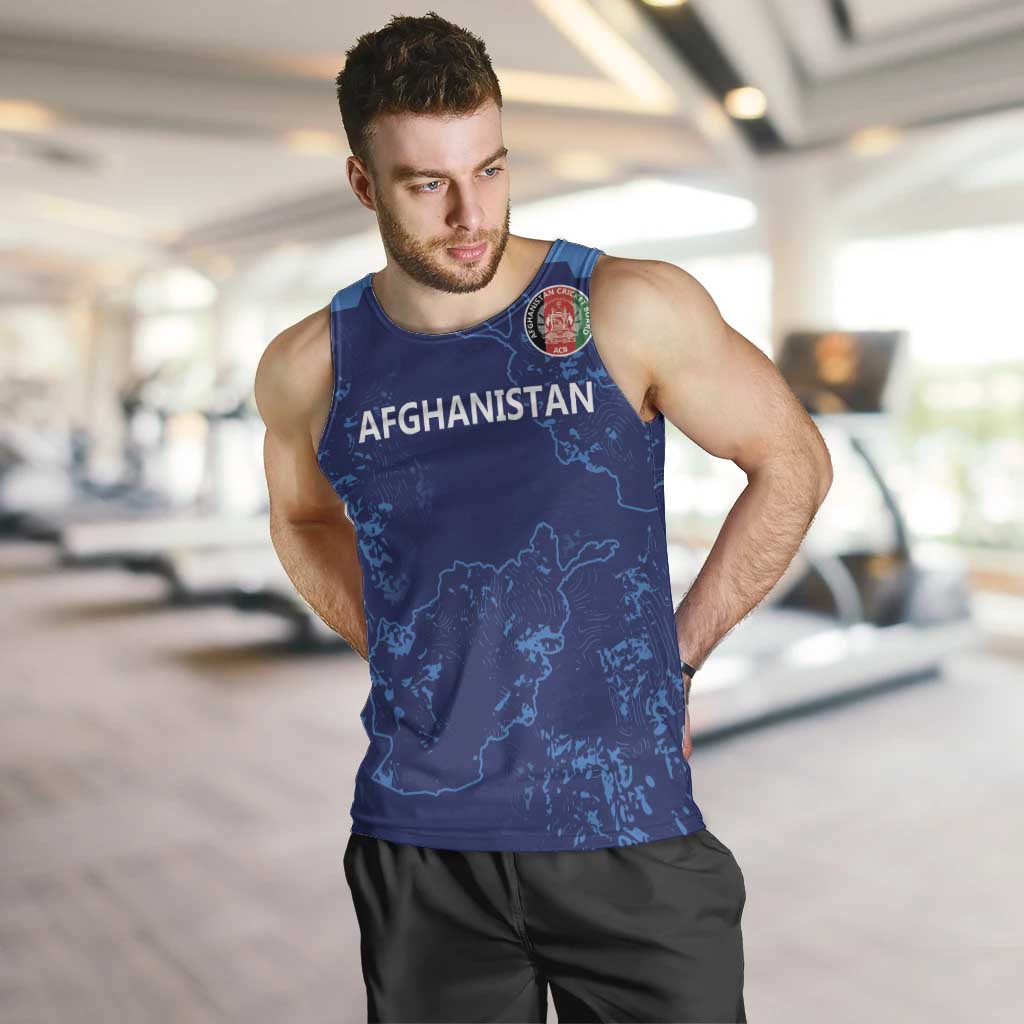 Afghan Atalans Cricket Custom Men Tank Top Afghanistan Map with Sporty Style