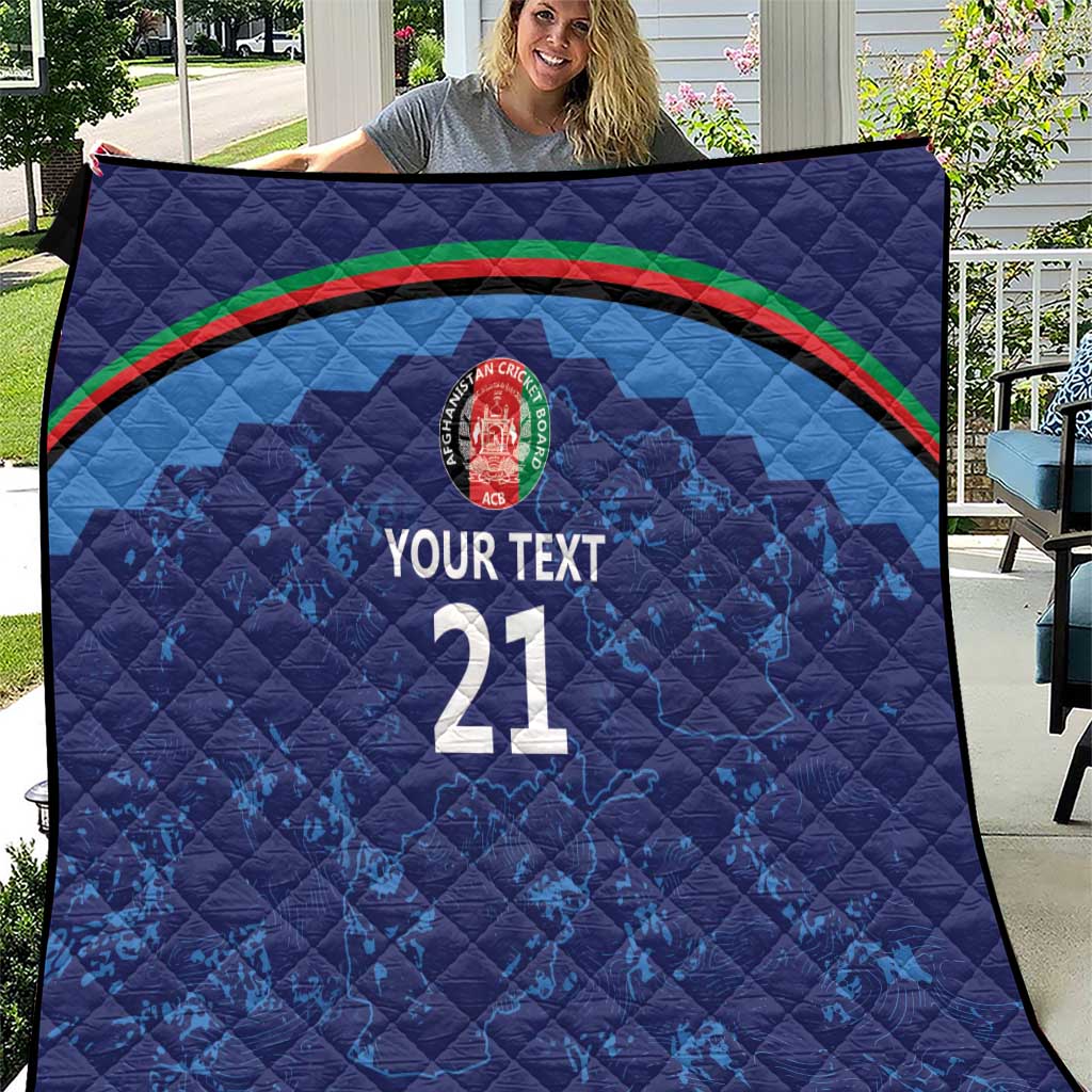 Afghan Atalans Cricket Custom Quilt Afghanistan Map with Sporty Style - Wonder Print Shop