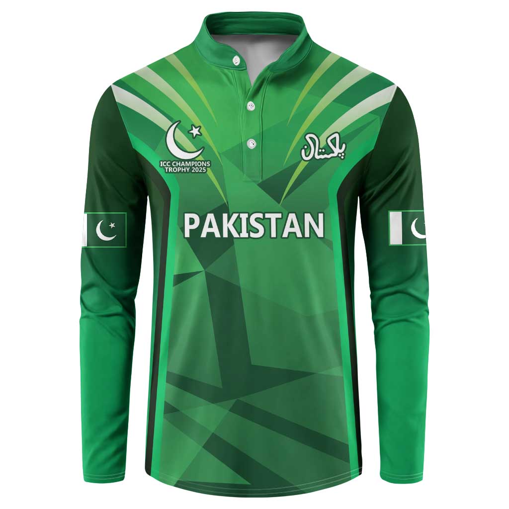 Pakistan Cricket Custom Button Sweatshirt The Green Shirts with Sporty Pattern LT9 - Wonder Print Shop