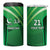 Pakistan Cricket Custom 4 in 1 Can Cooler Tumbler The Green Shirts with Sporty Pattern LT9 - Wonder Print Shop