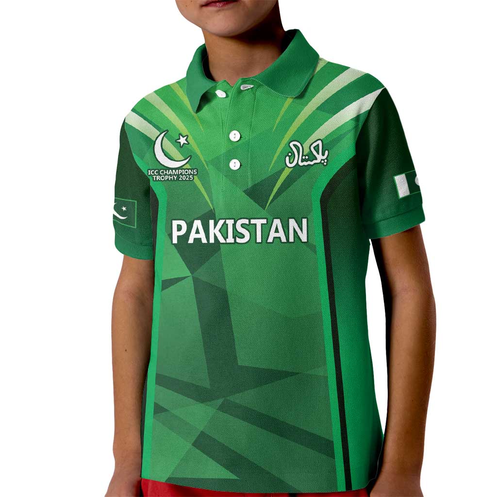 Pakistan Cricket Custom Kid Polo Shirt The Green Shirts with Sporty Pattern - Wonder Print Shop