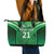 Pakistan Cricket Custom Leather Tote Bag The Green Shirts with Sporty Pattern - Wonder Print Shop