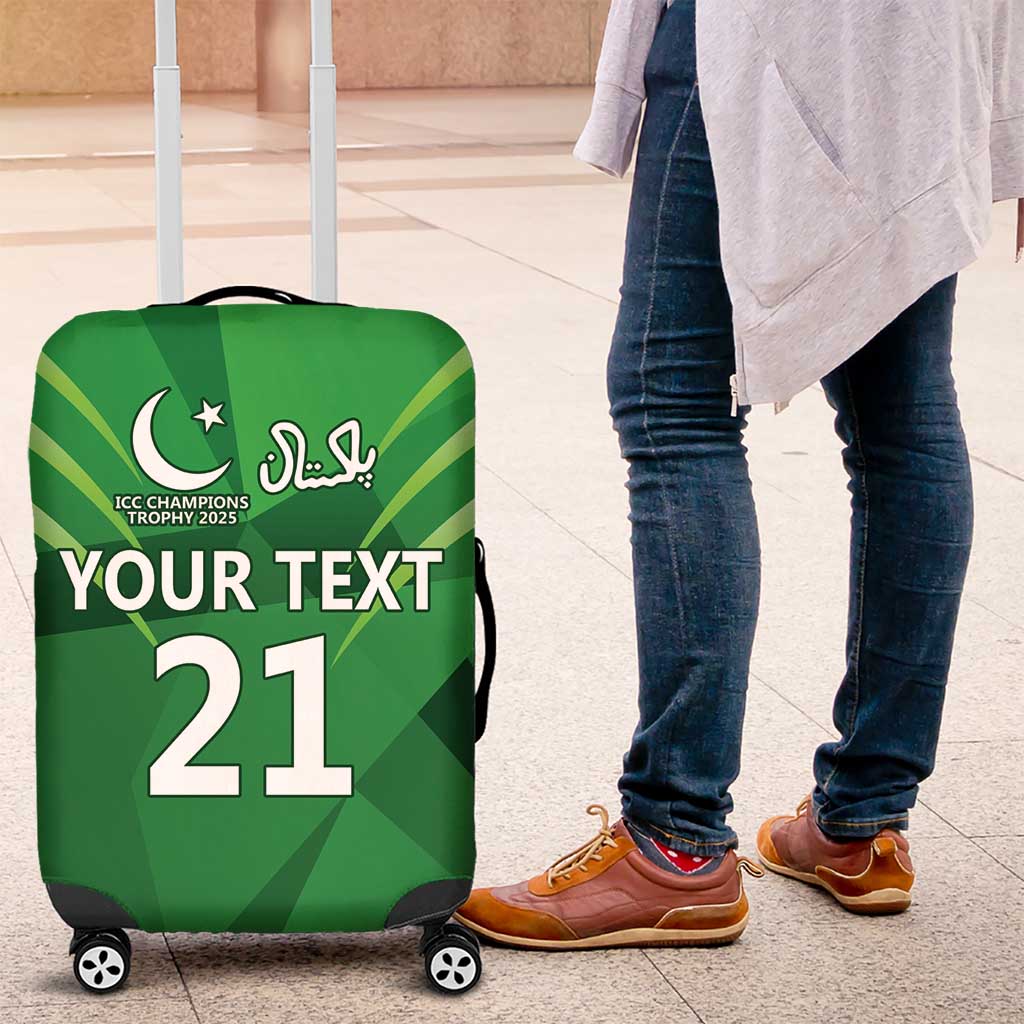 Pakistan Cricket Custom Luggage Cover The Green Shirts with Sporty Pattern