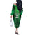 Pakistan Cricket Custom Off The Shoulder Long Sleeve Dress The Green Shirts with Sporty Pattern - Wonder Print Shop