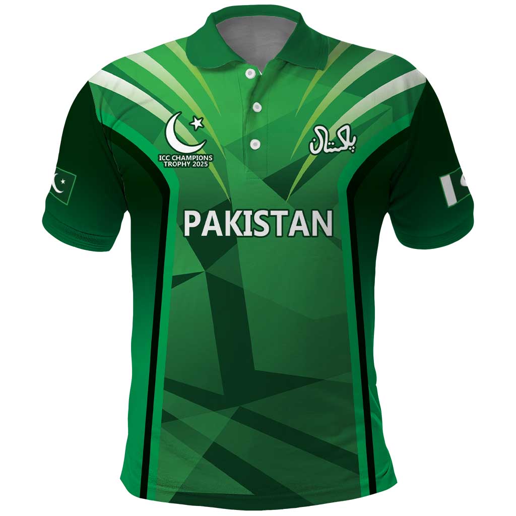 Pakistan Cricket Custom Polo Shirt The Green Shirts with Sporty Pattern - Wonder Print Shop