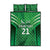 Pakistan Cricket Custom Quilt Bed Set The Green Shirts with Sporty Pattern