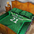 Pakistan Cricket Custom Quilt Bed Set The Green Shirts with Sporty Pattern